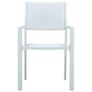 Garden Chairs 4 pcs White Plastic Rattan Look Image 3
