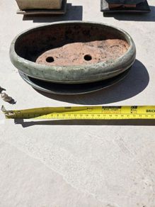 Bonsai Pots incl. Japanese decoration