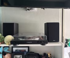 record player and speakers