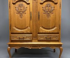 Elegant 1940s French Oak Large Credenza or Highboard