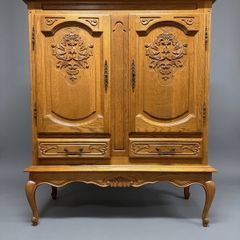 Elegant 1940s French Oak Large Credenza or Highboard
