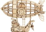 Wooden Puzzle 3D Jigsaw Mechanical Model Construction Toys Gift for Kids 14 Years Old and Up (Airship)
