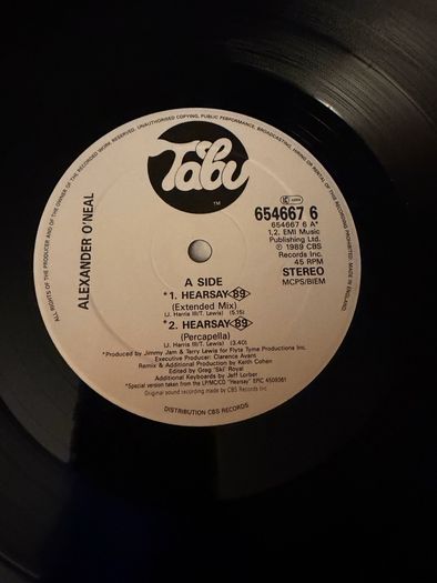 Alexander O Neal Hearsay 89 Extended Mix Original 1989 UK