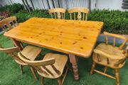 Wooden Table   6 chairs