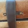 Matching Pair of Cowhide & Leather Storage Trunks Image 8