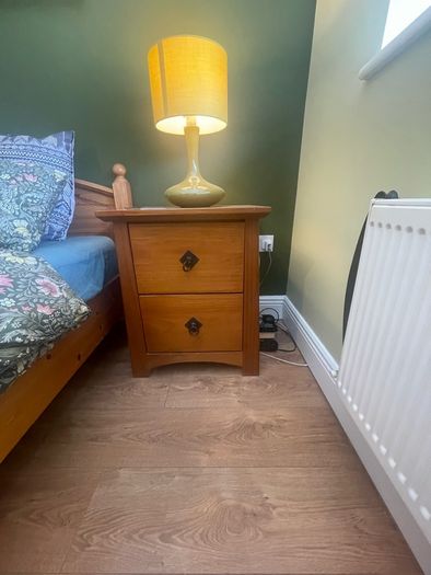 Solid pine five-piece bedroom suite