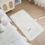 MULTIPLE SIZES/COLOURS AVAILABLE Faux Fur Fluffy Rug Faux Sheepskin Rugs White Floor Carpet for Bedrooms Living Room, White/2'x 4' Image 2