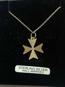 Silver cross on 925 chain