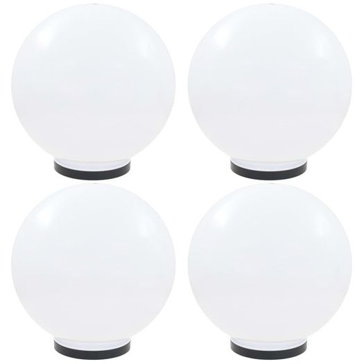 LED Bowl Lamps 4 pcs Spherical 40 cm PMMA