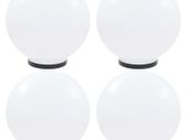 LED Bowl Lamps 4 pcs Spherical 40 cm PMMA