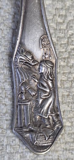 Vintage Arthur Krupp Berndorf Silver-Plated Child's Spoon - Little Red Riding Hood (c.1920s-1930s)