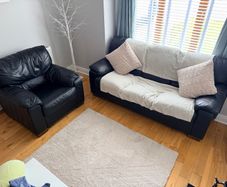 Leather Couch High Quality (Black)