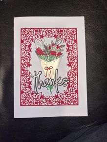 Die Cut Heart Bouquet Bespoke Greeting Cards