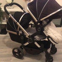 i candy double buggy two toddler seats available aswel as the baby bassinet as shown in picture . Adaptors for car seat included