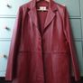 Burgundy Red Leather Jacket Size Uk 16 Image 7