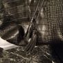Black croc design Folli Follie tote bag Image 2