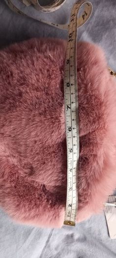 Faux fur pink shoulder clutch bag BNWT