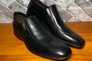 NWOB Clarks Gadwell Stride Mens Black Leather Slip-On Loafers UK10