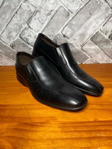 NWOB Clarks Gadwell Stride Mens Black Leather Slip-On Loafers UK10