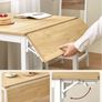Foldable Dining Table for 4 People  Space-Saving, Stylish & Easy to Assemble  Oak, Black, or Vintage Brown Image 4