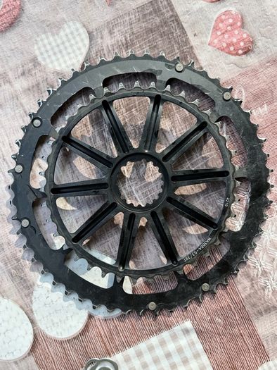 Bike Cranks, Cannondale Spidering 53/39, 10 arms, Used in great condition