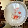 Arcopal 27 cm Flan Quiche Dish Poppy Flowers Milk Glass Image 2
