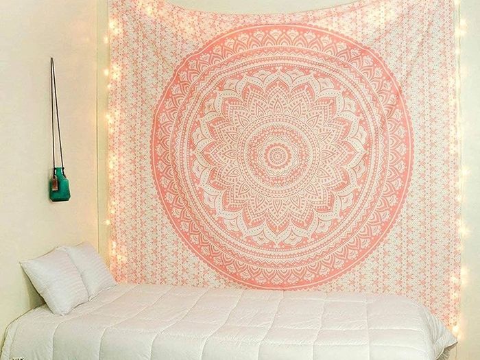 NEW SALE | Rose Gold Elephant Mandala Tapestry For Bedroom- Aesthetic Tapestry - Indie Wall Tapestry Hippie Room Decor - Boho Tapestrys -Trippy Small Tapestry Wall Hanging 30x40 Inches