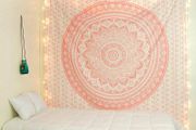 NEW SALE | Rose Gold Elephant Mandala Tapestry For Bedroom- Aesthetic Tapestry - Indie Wall Tapestry Hippie Room Decor - Boho Tapestrys -Trippy Small Tapestry Wall Hanging 30x40 Inches