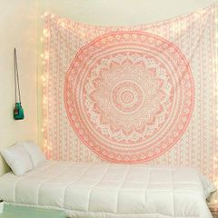NEW SALE | Rose Gold Elephant Mandala Tapestry For Bedroom- Aesthetic Tapestry - Indie Wall Tapestry Hippie Room Decor - Boho Tapestrys -Trippy Small Tapestry Wall Hanging 30x40 Inches
