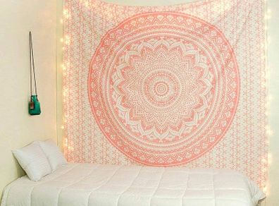 NEW SALE | Rose Gold Elephant Mandala Tapestry For Bedroom- Aesthetic Tapestry - Indie Wall Tapestry Hippie Room Decor - Boho Tapestrys -Trippy Small Tapestry Wall Hanging 30x40 Inches