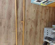 wooden curtain pole