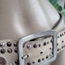 VERA PELLE (Genuine Leather) Boho Studded Belt Image 7