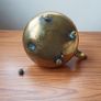 Vintage brass footed tea kettle no lid  height 19cm Image 3