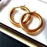 Vintage Chunky 9ct Gold Hoops Image 5