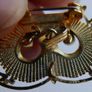 Vintage Owl with Glass Eyes, Pendant or Brooch Image 7