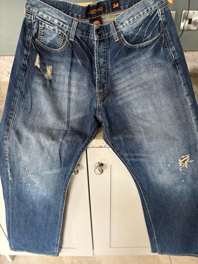 mens jeans x 3 all straight leg size 34 x 34
