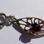 Vintage 925 Sterling Silver Natural Red Garnet Gemstone Bracelet 6,71g - lent 7" Image 7
