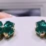 Pandora 4 Leaf Clover Gold P Pendant Necklace & Earrings Set New Image 4