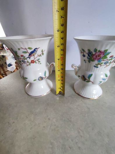 VINTAGE SET OF 2 AT 20.00 e EACH  Aynsley Urn Vase, Pembroke Pattern, Large Two Handled Vase, Birds and Flowers, Collectible Aynsley, English Fine Bone China