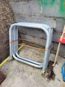 galvanised bike rack hoop bridges.