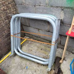 galvanised bike rack hoop bridges.