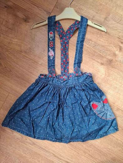 Next denim dungaree skirt
