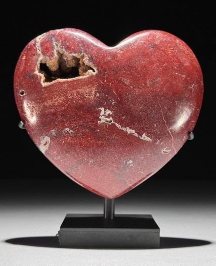 Polished Heart-Shaped Red Jasper Specimen - Natural Stone