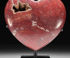 Polished Heart-Shaped Red Jasper Specimen - Natural Stone