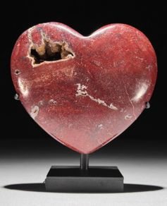 Polished Heart-Shaped Red Jasper Specimen - Natural Stone