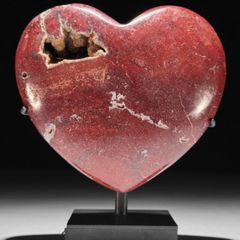 Polished Heart-Shaped Red Jasper Specimen - Natural Stone