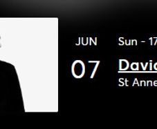 David Byrne, 1 x ticket, St Annes Park