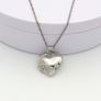 Vintage 925 Sterling Silver Engraved Heart Locket Necklace Image 7