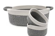 Brand New Pack of 3 Storage Baskets for Shelves.