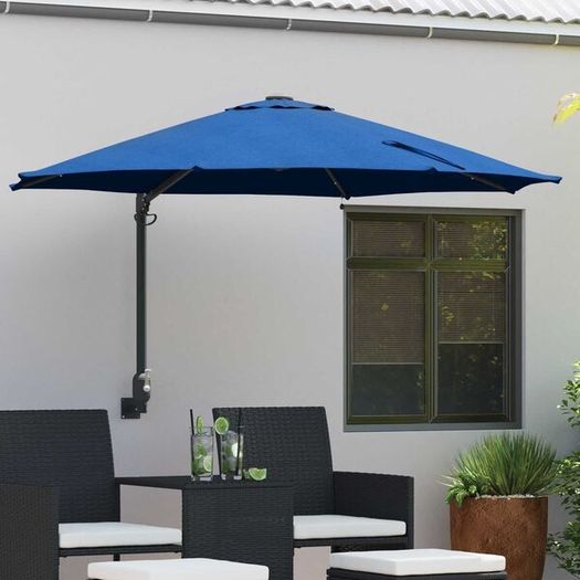 Garden Parasol Azurblau 248 x 248 x 148 cm Polyester and Steel